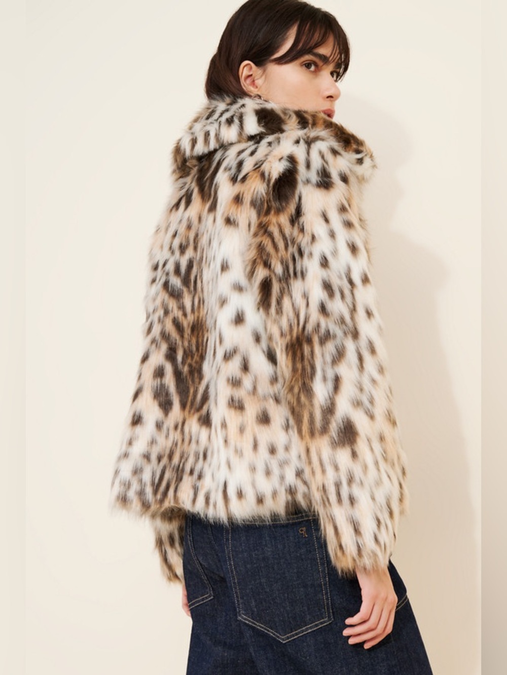 NWT Jason Wu Leopard-Print faux fur &faux leather jacket - Picture 4 of 13